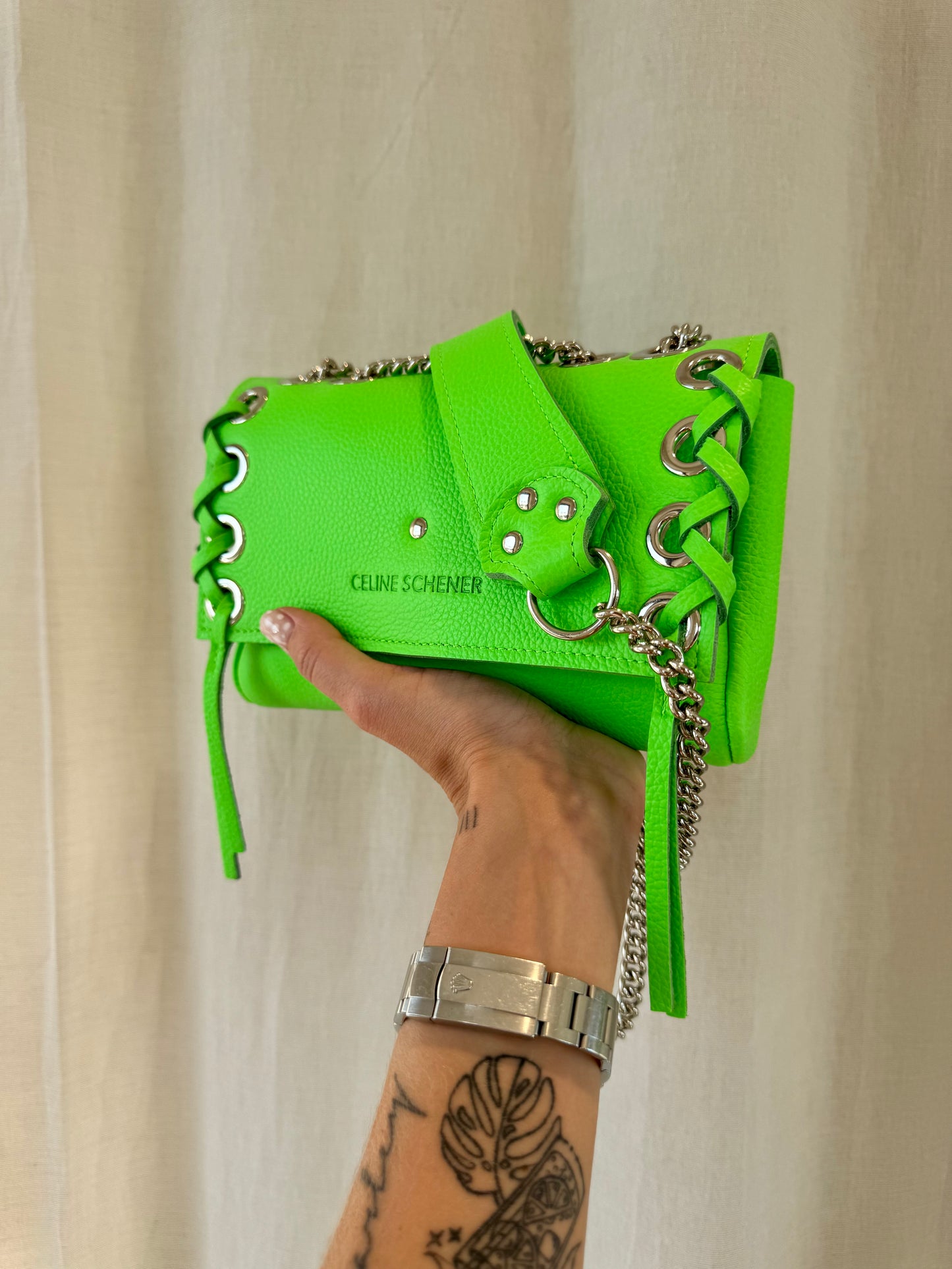 MINI DJANGO LACE UP VERT FLUO