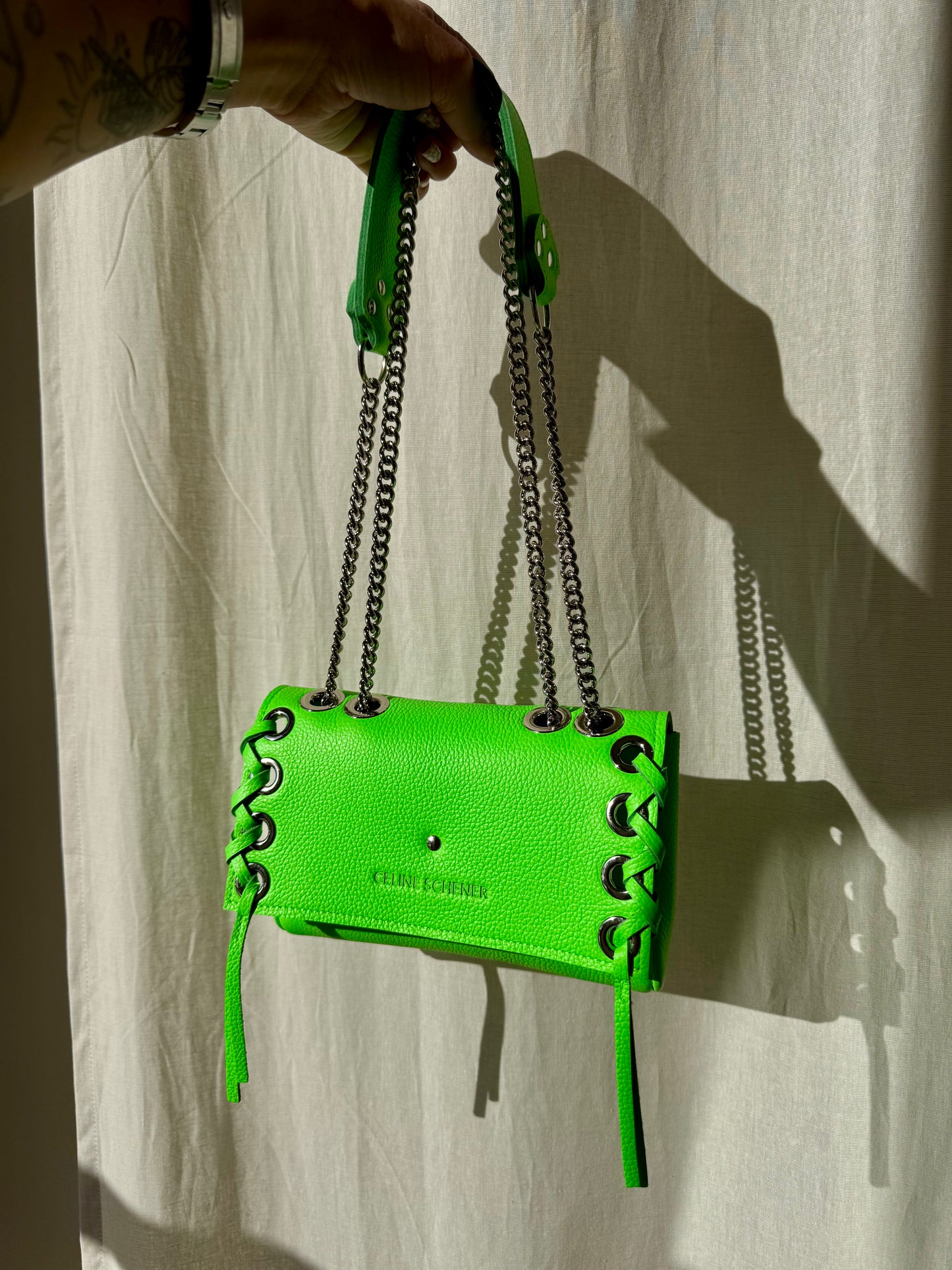 MINI DJANGO LACE UP VERT FLUO