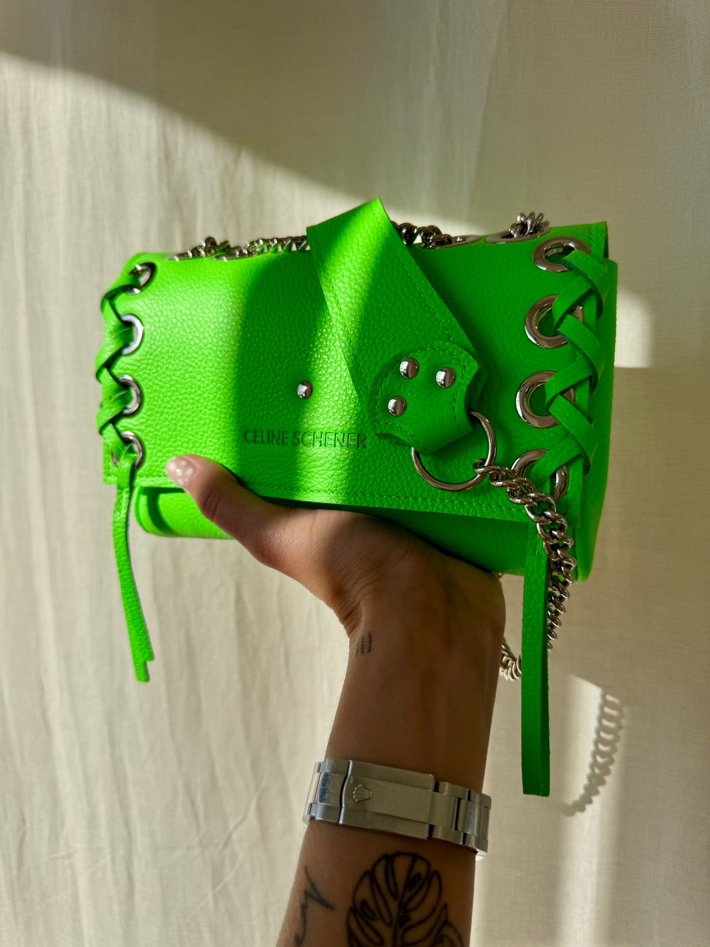 MINI DJANGO LACE UP VERT FLUO