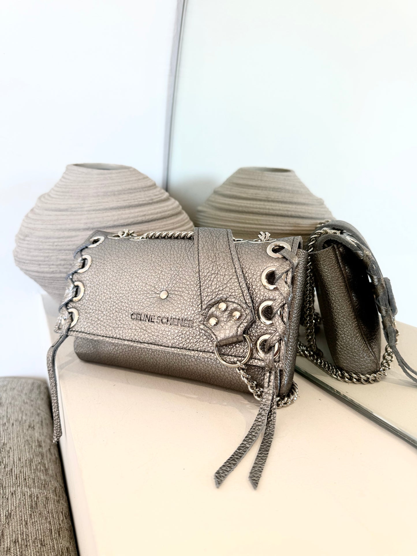 MINI DJANGO SILVER LACE UP