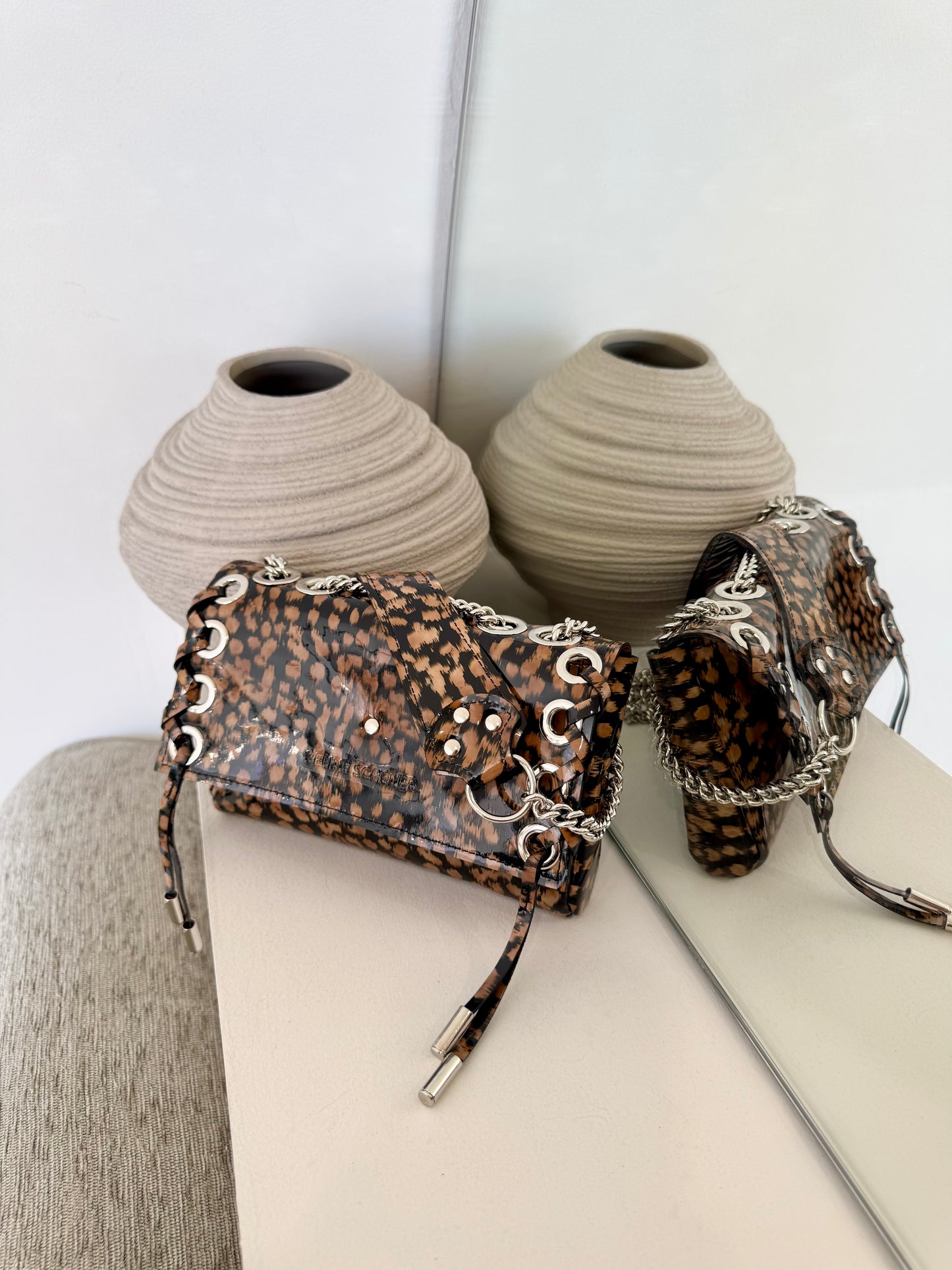 MINI DJANGO LACE UP TORTOISE VERNIS