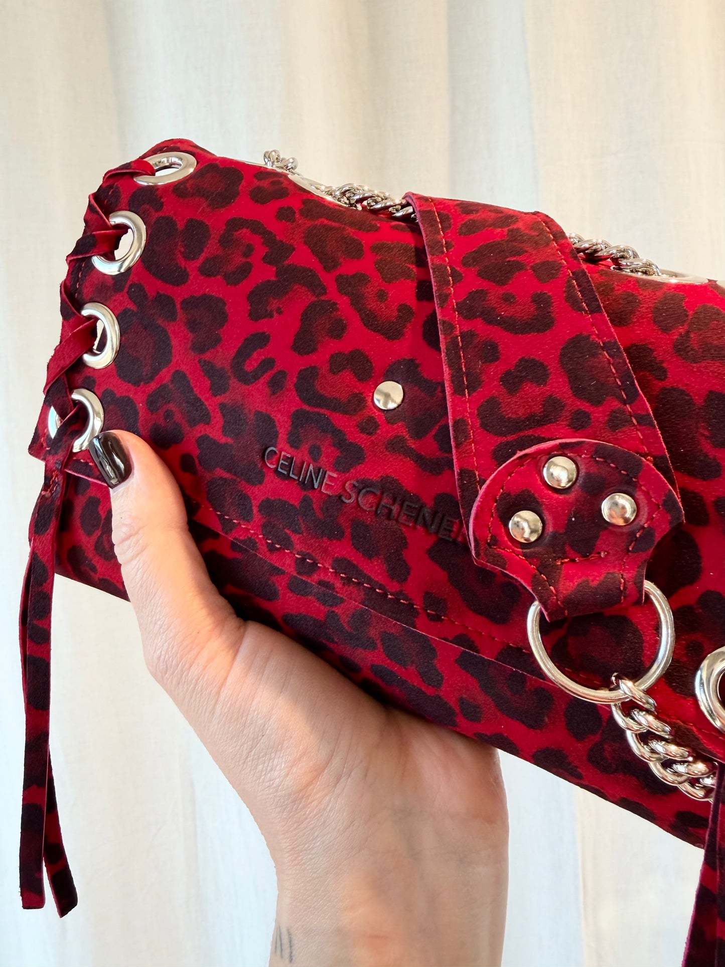 MINI DJANGO LACE UP RED LEO