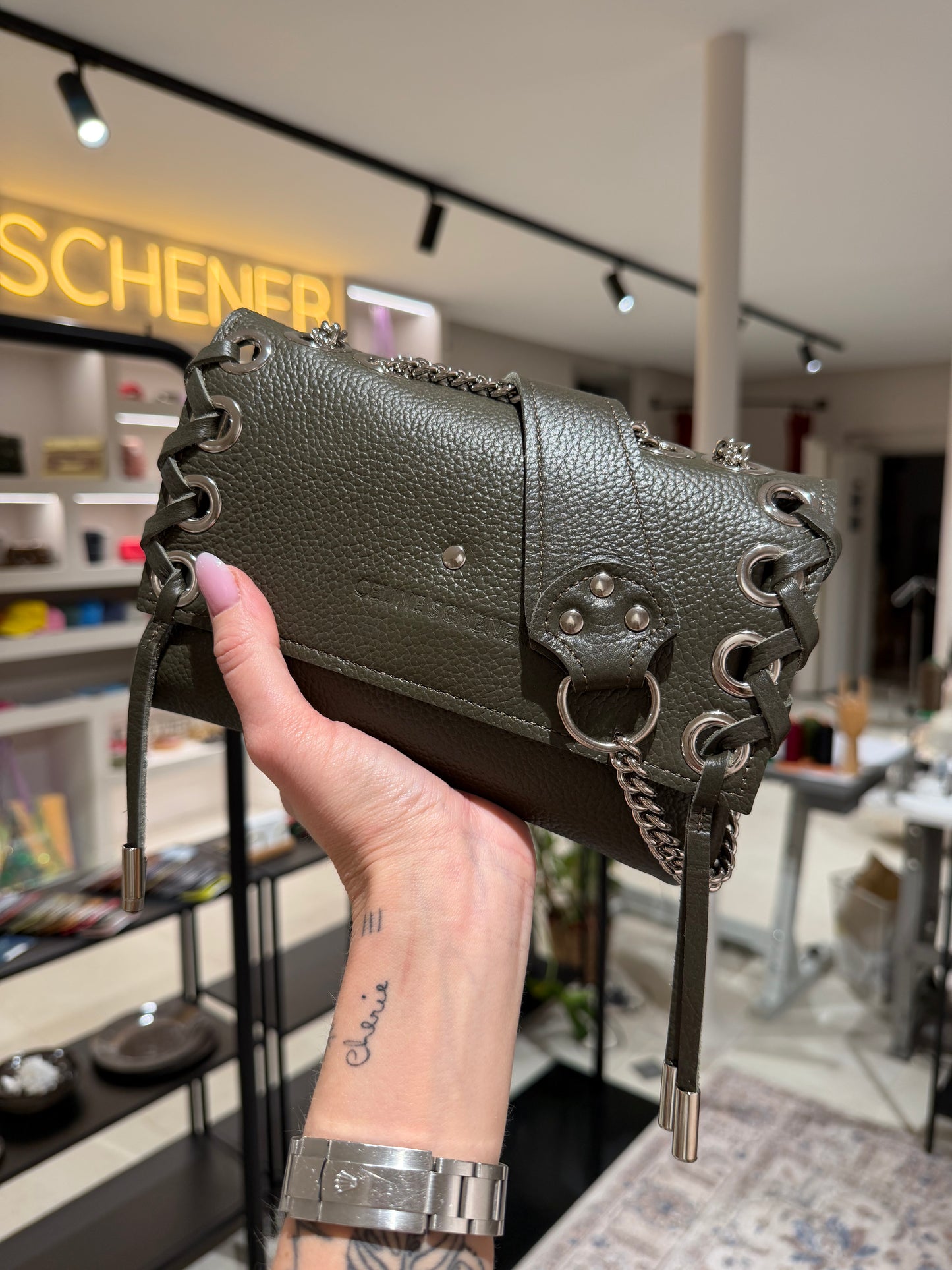 SAC MINI DJANGO LACE UP KAKI