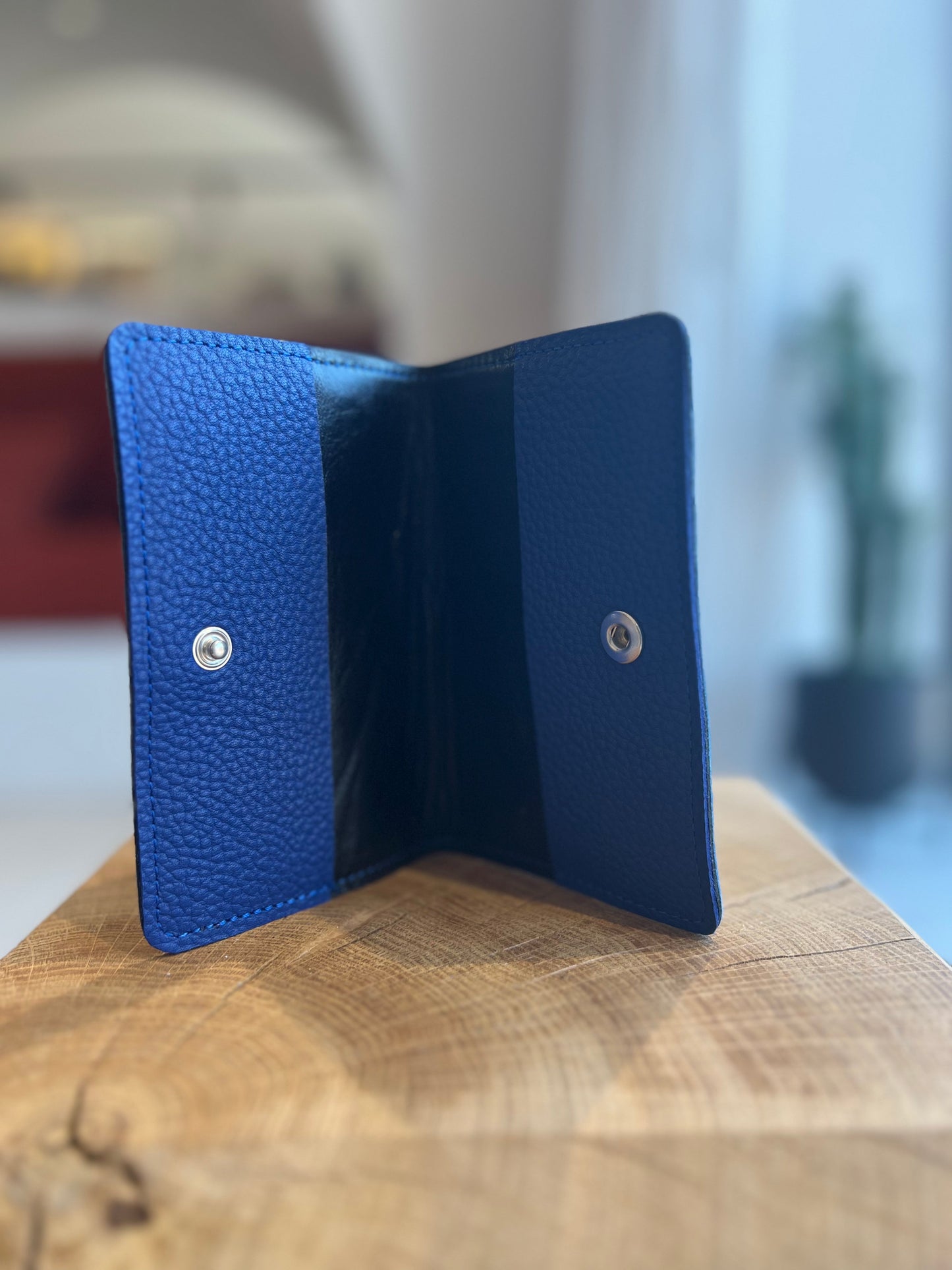 PORTE PAPIERS BLEU VIOLET