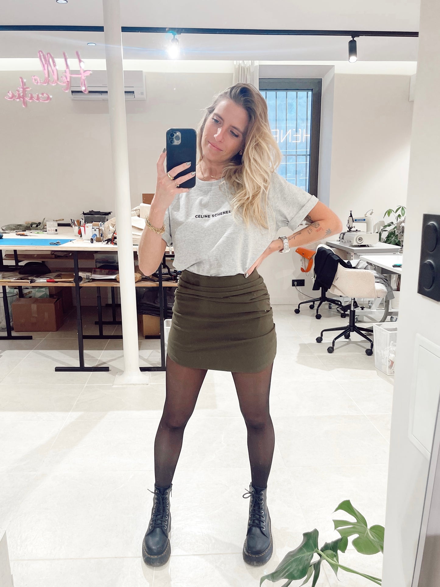 TEESHIRT GRIS CHINÉ