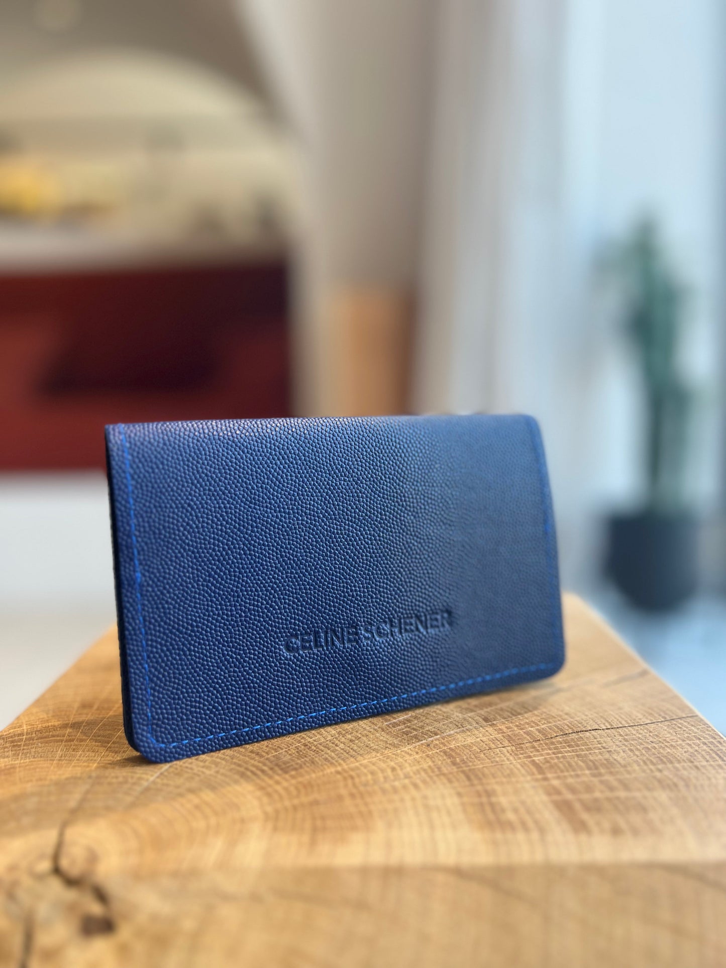 PORTE PAPIERS BLEU VIOLET
