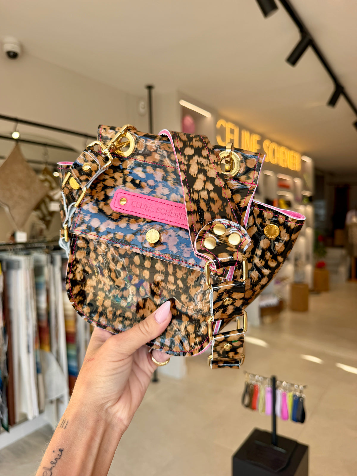 SAC DENVER ÉCAILLE DE TORTUE / ROSE + GOLD