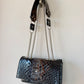 SAC MINI DJANGO ÉCAILLES NOIRES BLEUTÉES