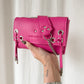 SAC MINI DJANGO LACE UP ROSE