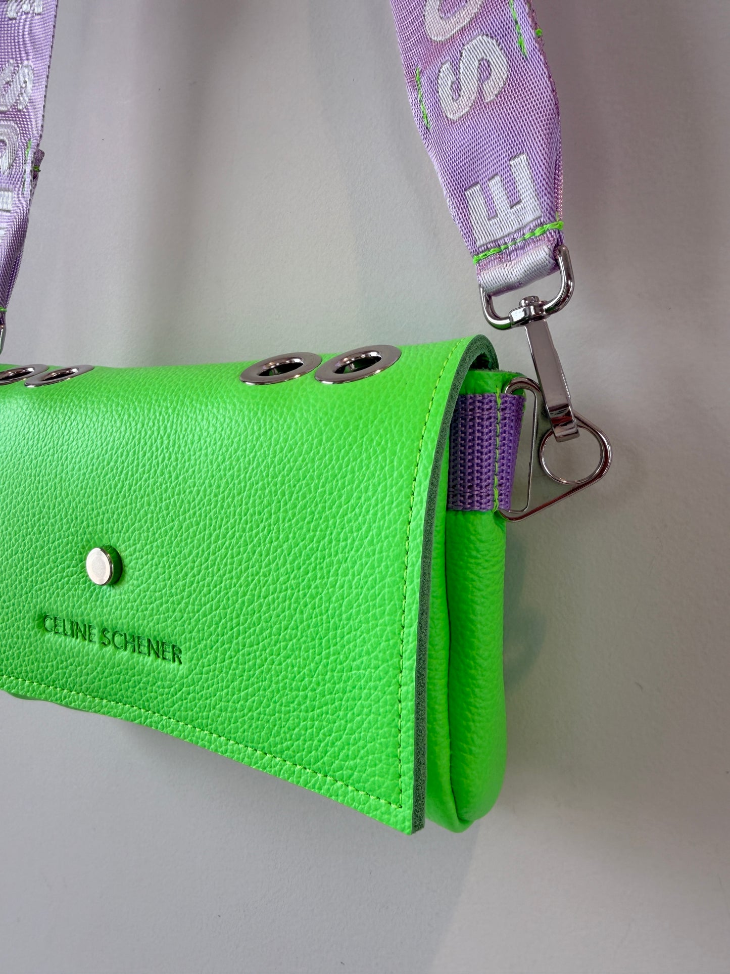 SAC MINI DJANGO VERT FLUO + ANSE