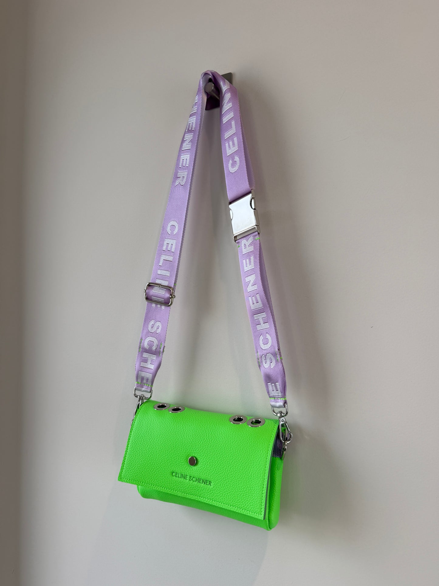 SAC MINI DJANGO VERT FLUO + ANSE