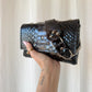 SAC MINI DJANGO ÉCAILLES NOIRES BLEUTÉES