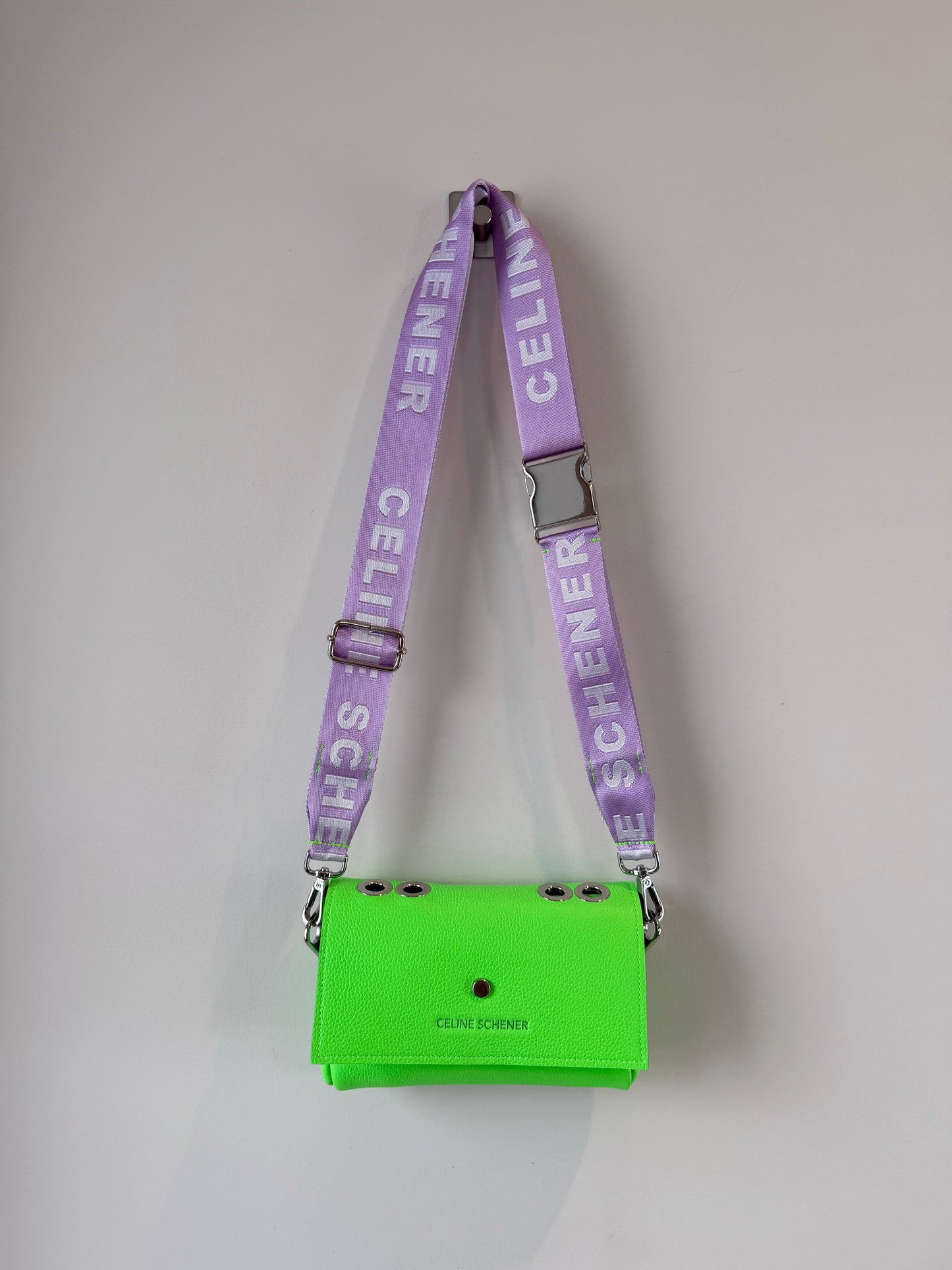 SAC MINI DJANGO VERT FLUO + ANSE