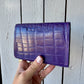 PORTE MONNAIE CROCO VIOLET