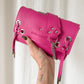SAC MINI DJANGO LACE UP ROSE
