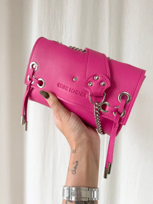 SAC MINI DJANGO LACE UP ROSE