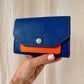 PORTE MONNAIE BLEU ET ORANGE