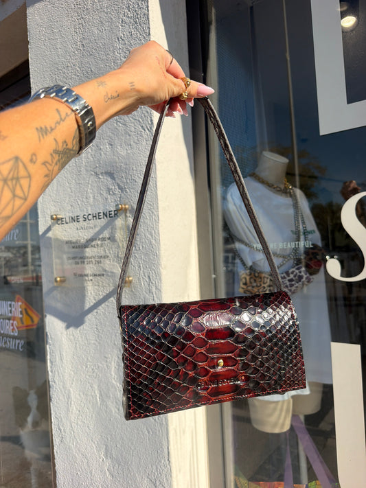 SAC CLASSIC MINI DJANGO ÉCAILLES BORDEAUX