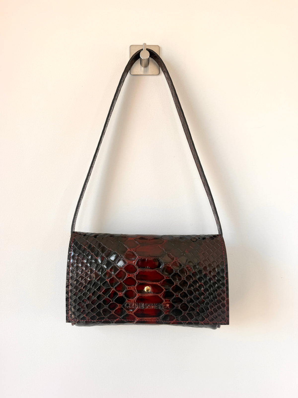 SAC CLASSIC MINI DJANGO ÉCAILLES BORDEAUX