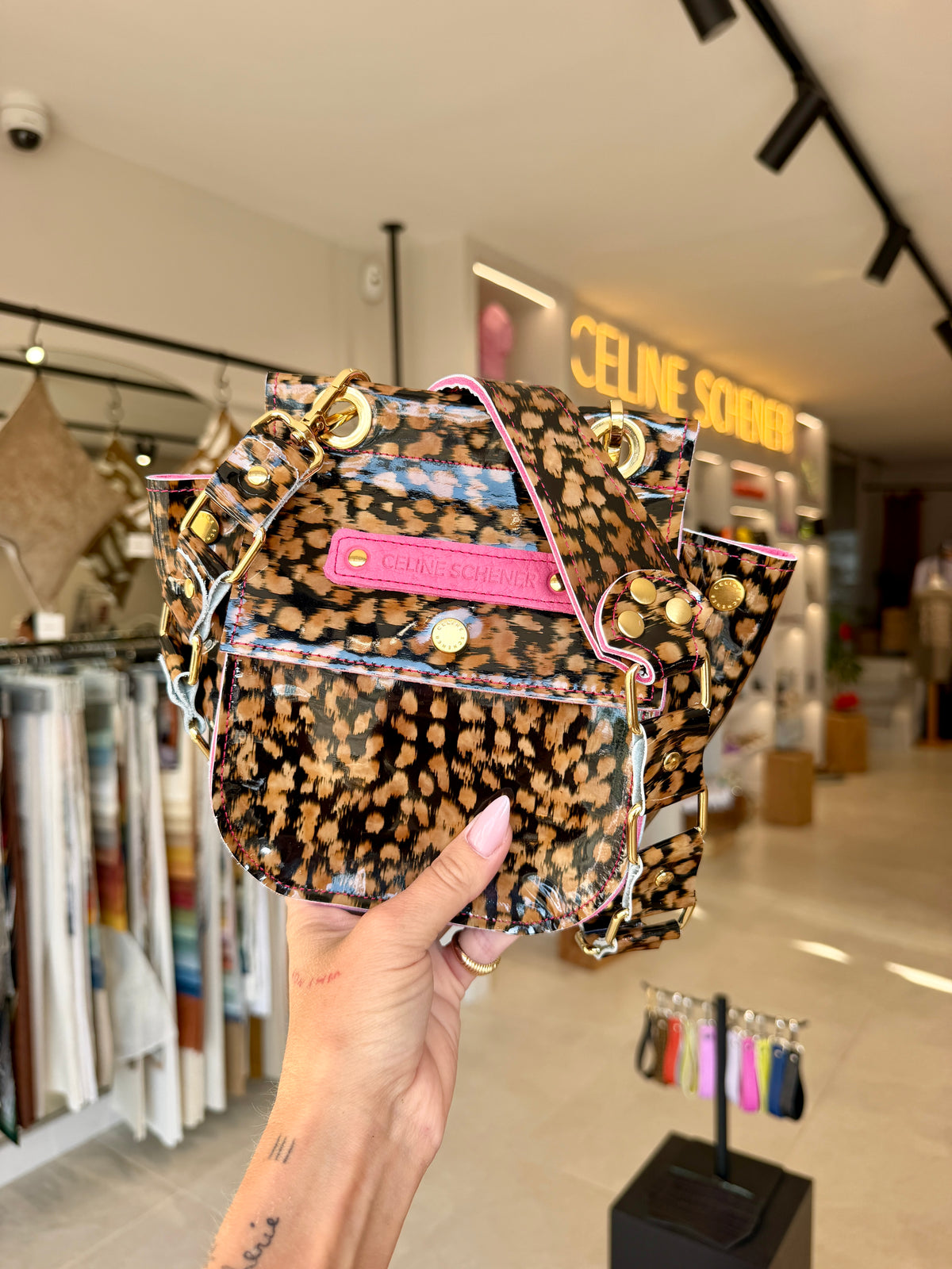 SAC DENVER ÉCAILLE DE TORTUE / ROSE + GOLD