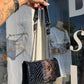 SAC MINI DJANGO ÉCAILLES NOIRES BLEUTÉES