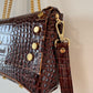 DIEGO CROCO MARRON + GOLD