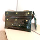 POCHETTE PIA CROCO GREEN + GOLD