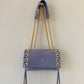 SAC MINI DJANGO CROCO PARME LACE UP GOLD