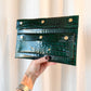 POCHETTE PIA CROCO GREEN + GOLD