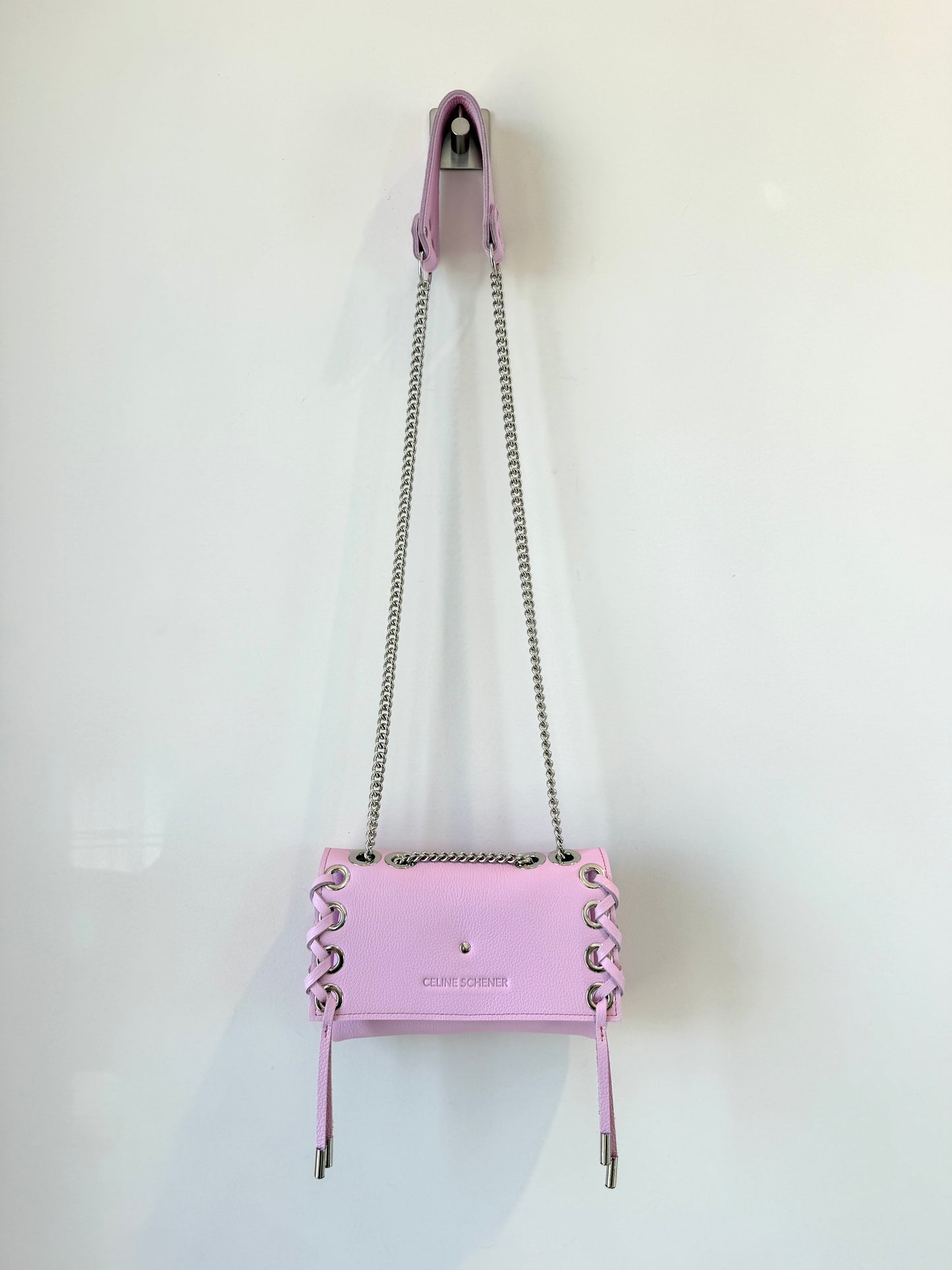 SAC MINI DJANGO LACE UP ROSE