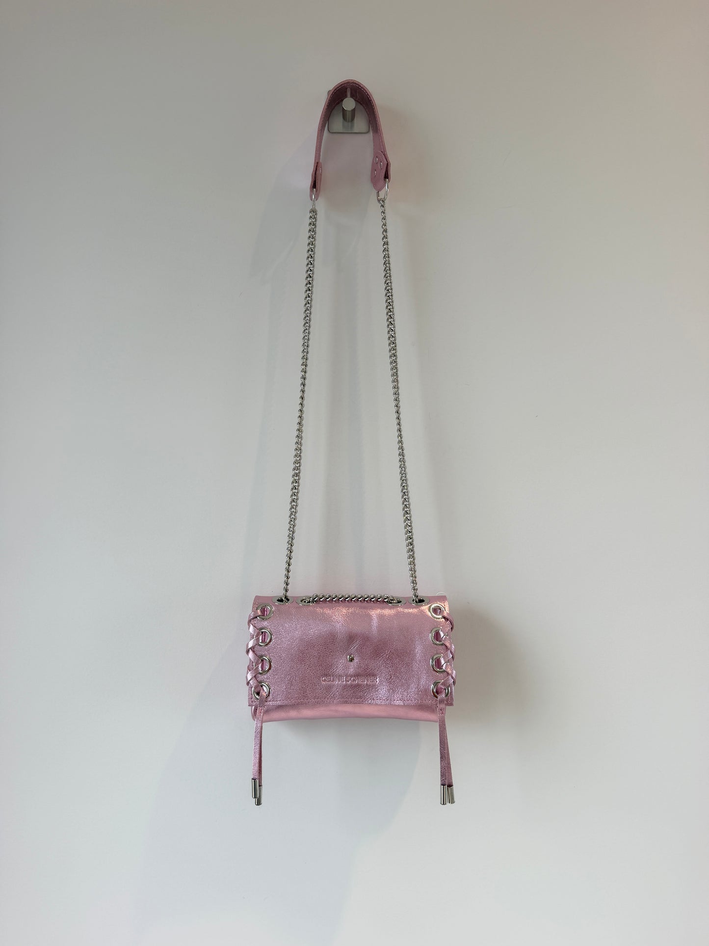 SAC MINI DJANGO SHINYPINK LACE UP