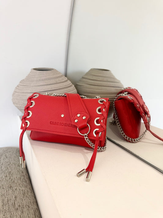 MINI DJANGO LACE UP ROUGE