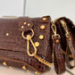 DIEGO CROCO MARRON + GOLD