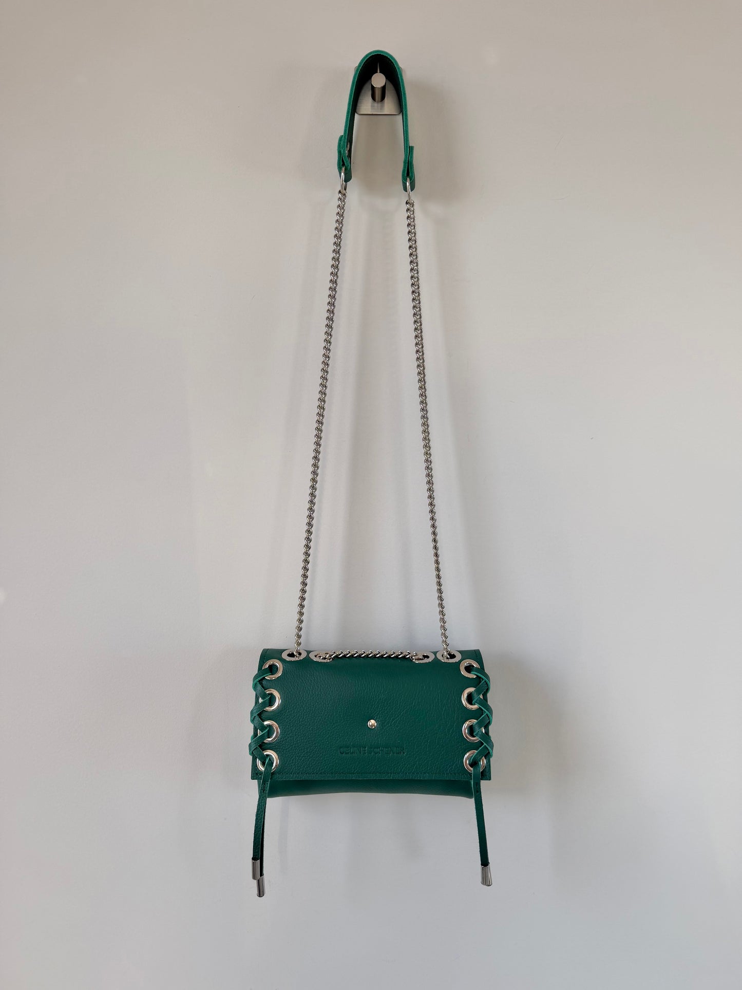 SAC MINI DJANGO LACE UP VERT EMERAUDE