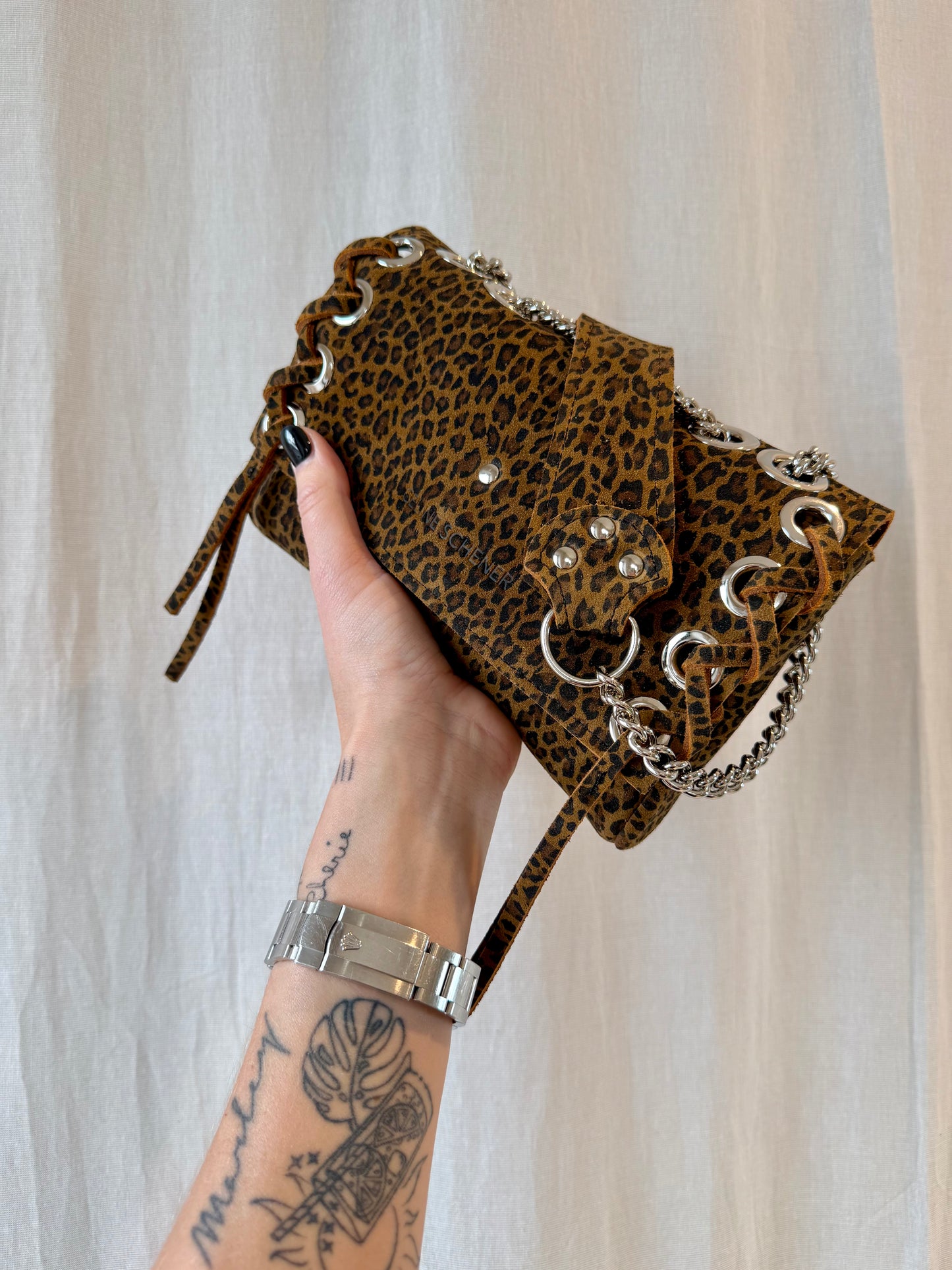 SAC MINI DJANGO LACE UP LEO