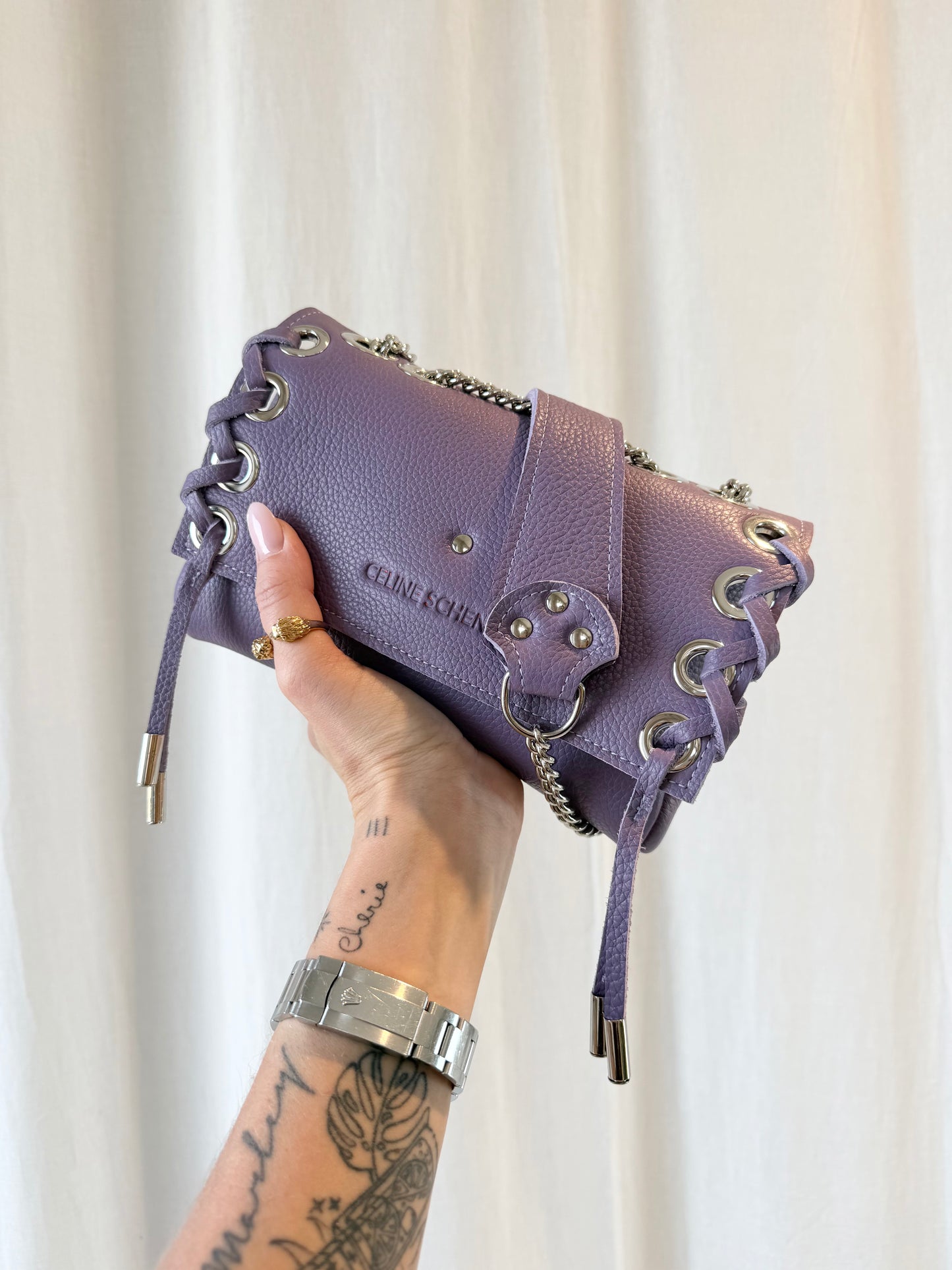 SAC MINI DJANGO LACE UP VIOLET