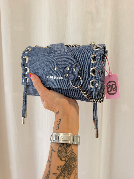 SAC MINI DJANGO JEAN LACE UP
