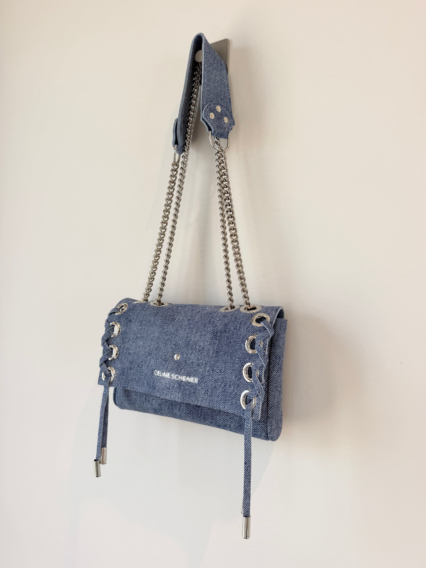 SAC MINI DJANGO JEAN LACE UP
