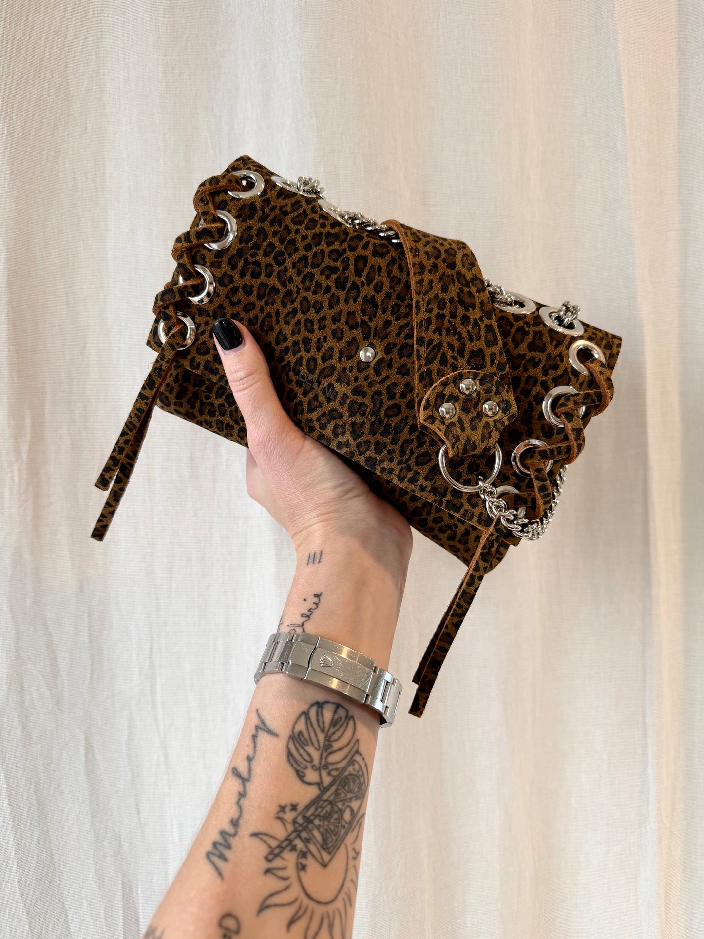 SAC MINI DJANGO LACE UP LEO