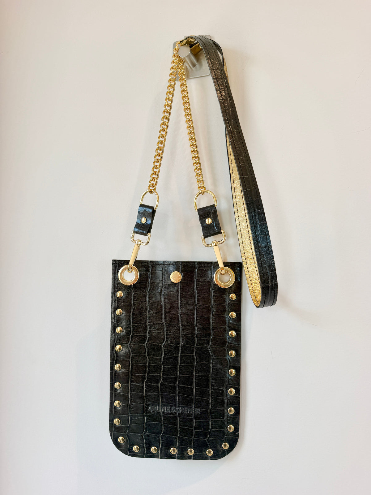 SAC RIO CROCO ANTHRACITE + GOLD