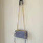 SAC MINI DJANGO CROCO PARME LACE UP GOLD