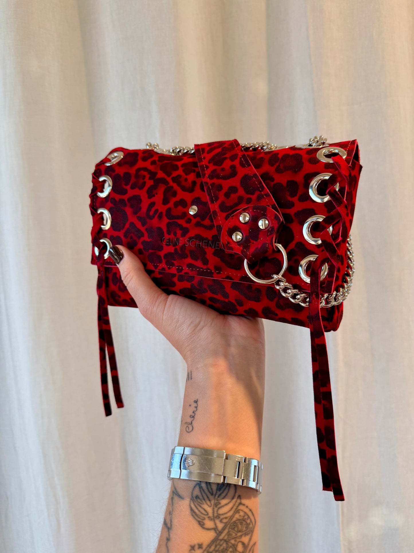 MINI DJANGO LACE UP RED LEO