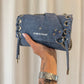 SAC MINI DJANGO JEAN LACE UP