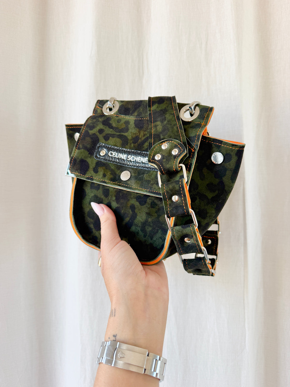 SAC DENVER LÉOPARD KAKI