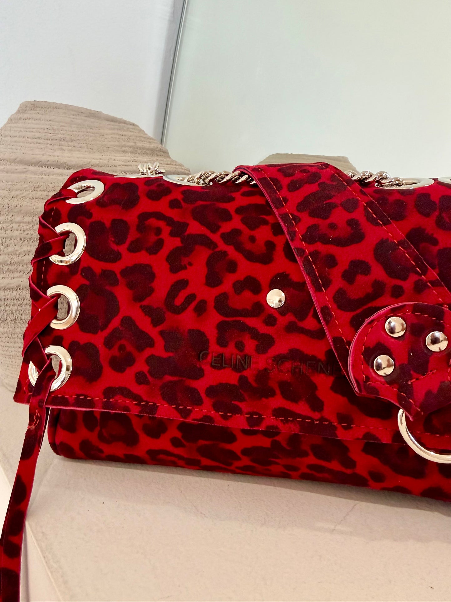 MINI DJANGO LACE UP RED LEO