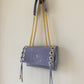 SAC MINI DJANGO CROCO PARME LACE UP GOLD