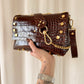 DIEGO CROCO MARRON + GOLD