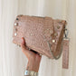 SAC DIEGO CROCO BEIGE + GOLD