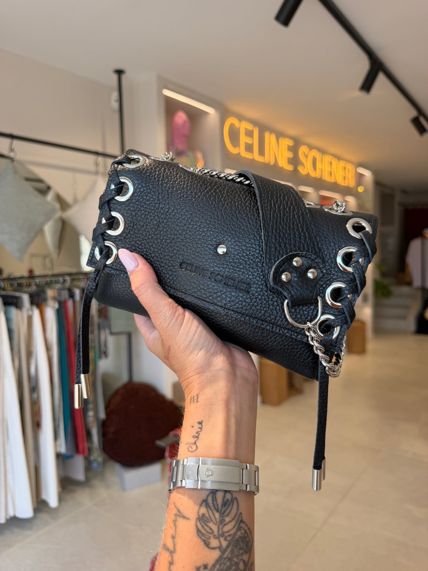 SAC MINI DJANGO BLACK LACE UP