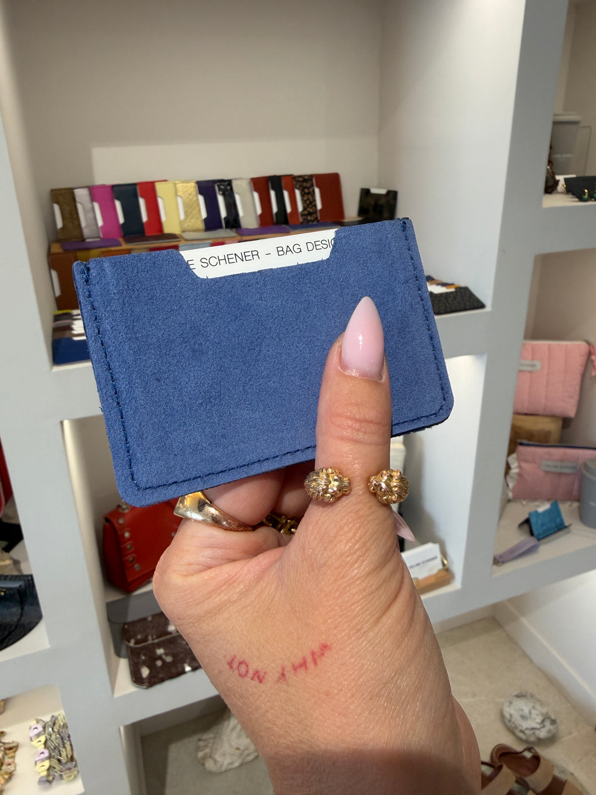 Porte carte bleu